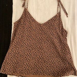 Abercrombie Forest Green Cheetah Tie-Strap Tank • Medium • Animal Print Cami